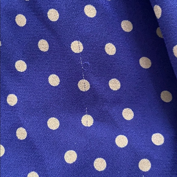 NIMM blue & gold tone polka dot belted dress - Picture 7 of 7